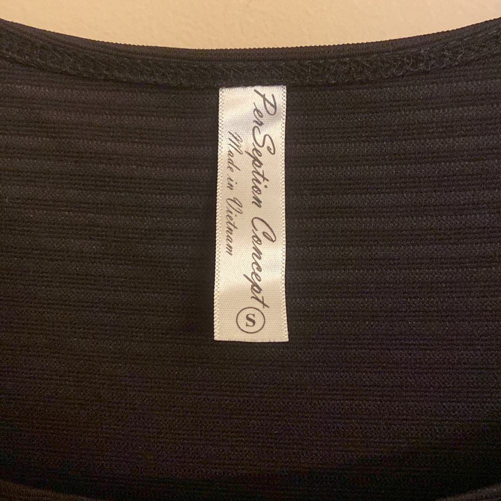 5 for $20 SALE! PerSeption Concept Black Sleeveless Fit-and-Flare Dress - Picture 2 of 3